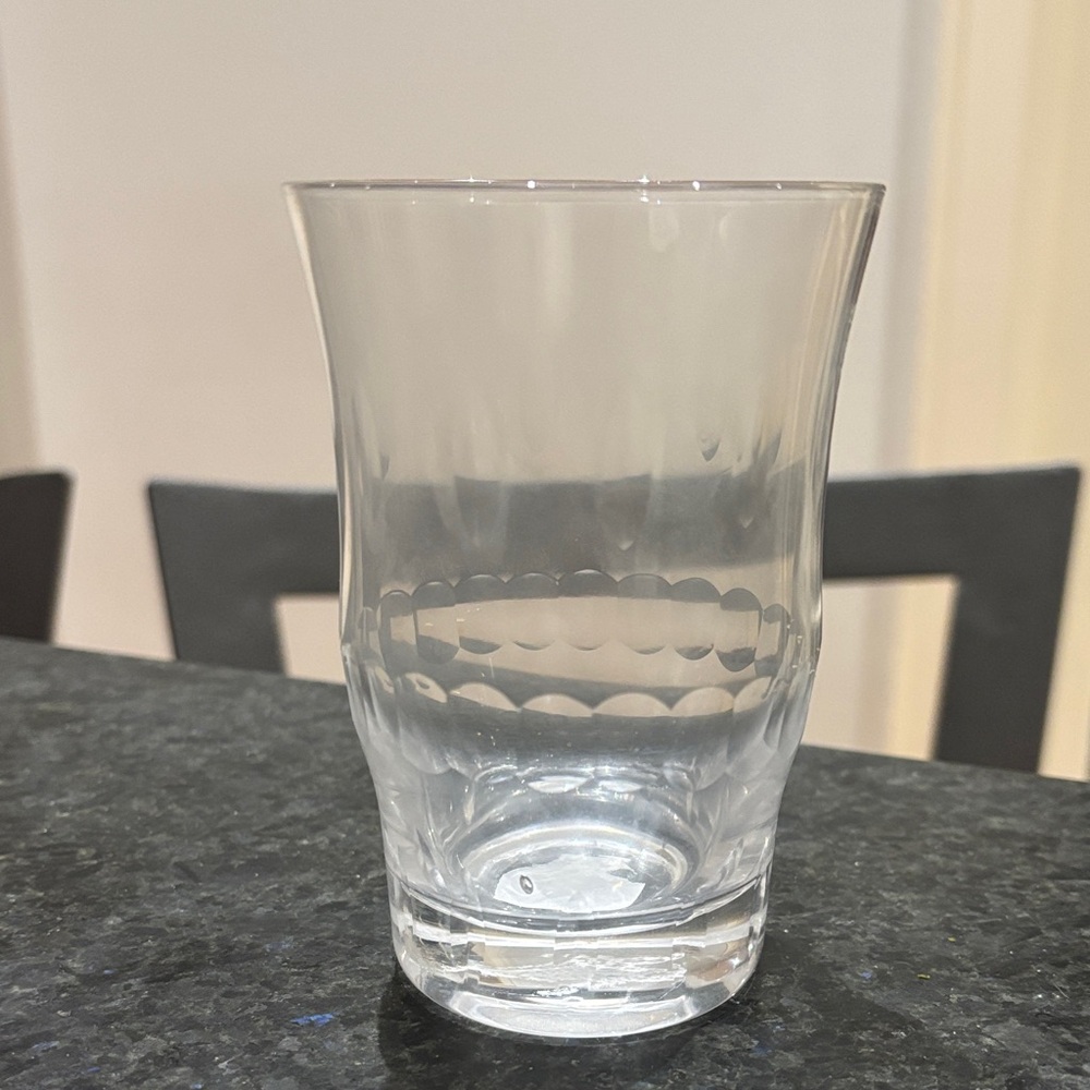 Williams Sonoma Victoria Cut Clear Glass Drinking Tumbler